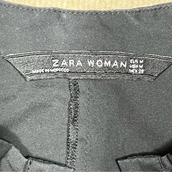 Zara Woman sleeveless black mini dress Sz.Med. lined•side zip• LBD - Picture 3 of 9